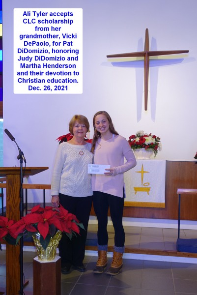 2021-12-26-Vicki-DePaolo-for-Pat-D-acknowledging-Ali-Tyler-as-recipient-of-CLC-scholarship-honoring-Judy-DiDomizio-DSC08647b2