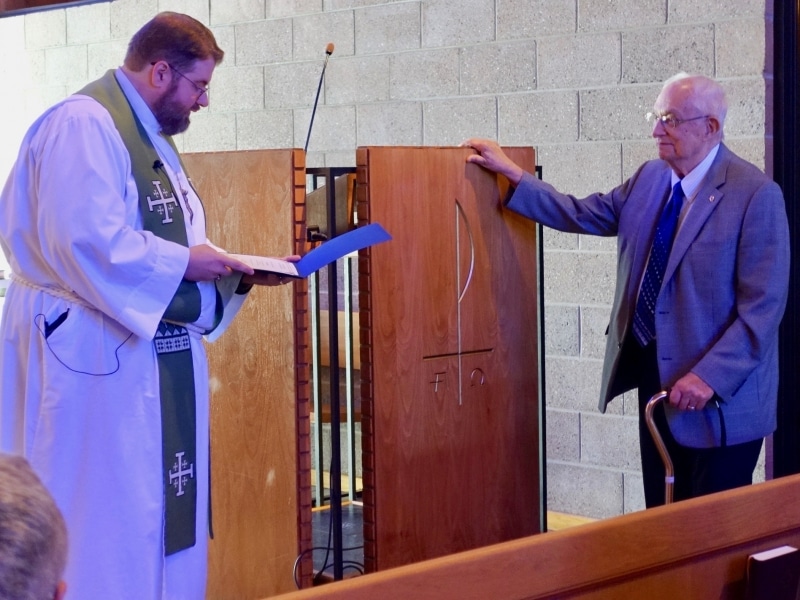 2018-07-08 NED recogition of Pastor Nuechterlein for 64 yrs of ministry